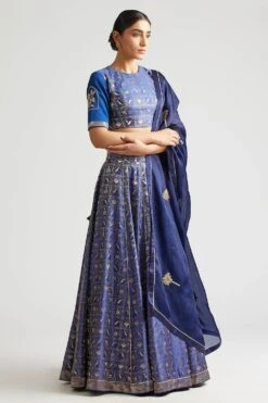 Kshitij Jalori Kali Sapphire Lehenga Set -Inca Sales Store zanzibar10 kali 2