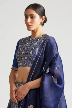 Kshitij Jalori Kali Sapphire Lehenga Set -Inca Sales Store zanzibar10 kali 3