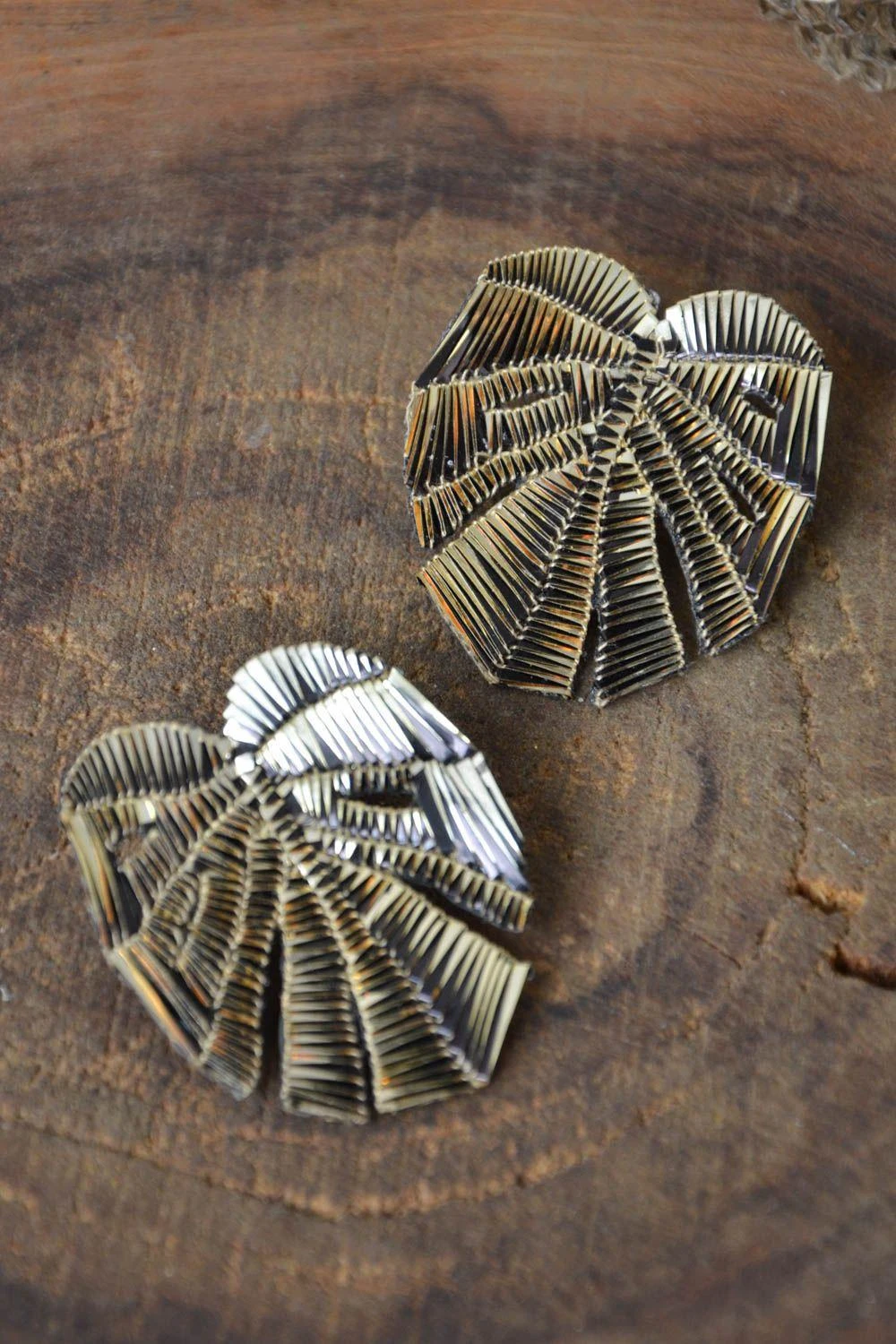 Iguana By Swasti Parekh Golden Metallic Leaf Earrings 3 Iguana By Swasti Parekh Golden Metallic Leaf Earrings